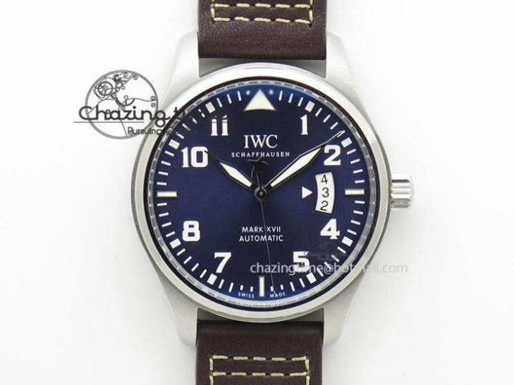 MIROTIME 0502 Lightweight Portugieser Automatic SS IW501708 APSF 1:1 Best Edition Light Blue Dial on Gray Leather Strap A 7012